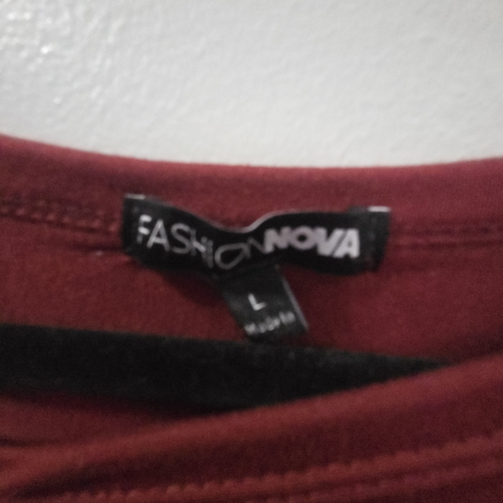 Fashion Nova Burnt Orange Ruched Long Sleeve Dress - Picture 2 of 3